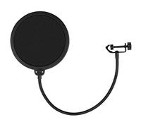 TIGER MSA21-BK Microphone Pop Filter - Double Layer Sound Shield - 360 Degree Flexible Gooseneck for Blue Yeti, AKG, Samson, Audio Technica and Focusrite Mics