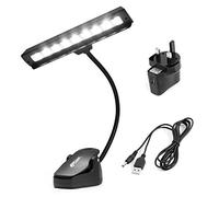 TIGER MSL56-BK Sheet Music Stand Light - 9 Quality LEDs and AC Adaptor - Orchestras, Schools, Singers and Solo Musicians - 7 x 26 x 11cm - Black