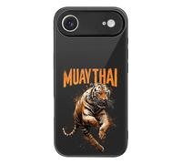 Tiger Muay Thai Glass Phone Cases Compatible with iPhone 17