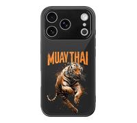 Tiger Muay Thai Glass Phone Cases Compatible with iPhone 17