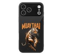 Tiger Muay Thai Glass Phone Cases Compatible with iPhone 17