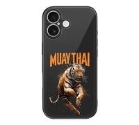 Tiger Muay Thai Glass Phone Cases Compatible with iPhone 17
