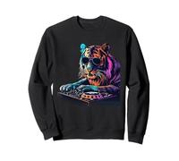 Tiger Music DJ Turntable DJ Tiger EDM Dance Club Beatmaker Sweatshirt