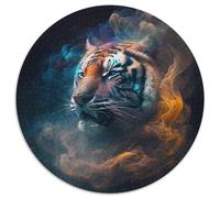 Tiger Nebula Puzzles 1000 Pieces for Adults Round Jigsaw Puzzle 1000 Pieces Adult Game Gift Family Interactive Game Brain Challenge Gift 67.5x67.5cm