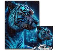 Tiger Neon Puzzles for 1000 Piece cardboard Jigsaw Puzzles Brain Teaser & Home Decor, Perfect 26X38CM/10.23x14.96inch