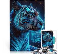 Tiger NeonJigsaw Puzzles for teenagers 1000 Pieces Stress Reliever Staycation Kill time deal as gifts for the whole family 38x26cm
