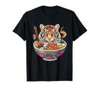 Tiger Noodle Art Artwork Tiger Ramen Bowl Japanese Noodles T-Shirt