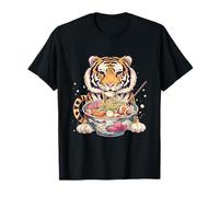 Tiger Noodle Art Japanese Noodles Artwork Tiger Ramen Bowl T-Shirt