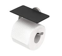 Tiger Noon Toilet Roll Holder with Shelf, Stainless Steel Brushed