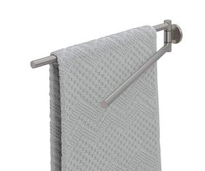 Tiger Noon Towel Rail with 2 arms, Stainless Steel Brushed