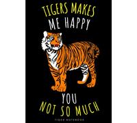 Tiger Notebook: Large Lined Journal For Your Daily To do List Note | 100 pages Decorated With Small Animals Face Designs and Cute Tigers Head ... Book Gift to Keep track & Record Information.