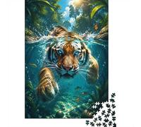 Tiger Ocean Jungle 1000 Piece Mini Jigsaw Puzzle For Adults Gift Idea