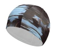 Tiger on A Boulder in The Jungle High Elasticity Swimming Caps Adult Non-Slip Waterproof Swim Caps Long Hair Swimmings Hat Women Swims Hat