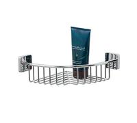 Tiger Onu Corner Shower Basket, Stainless Steel, Chrome, 21.8 x 8.4 x 21.8 cm