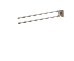 Tiger Onu Towel Rail with 2 Arms, Stainless Steel Brushed, 4.8 x 5.4 x 44.3 cm