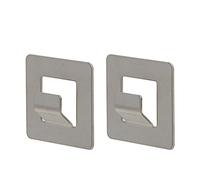 Tiger Open, Towel hook, Brushed stainless steel (set of 2), 13x50x50mm