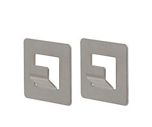 Tiger Open, Towel hook, Brushed stainless steel (set of 2), 13x50x50mm