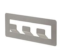 Tiger Open, Towel hook multi, Brushed stainless steel, 13x132x50mm
