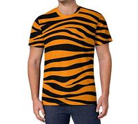 Tiger Orange Stripes T Shirts Men Graphic Tee Tops M