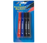 Tiger Pack of 4 Chisel Tip Permanent Markers