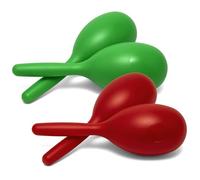 Tiger Pack of 4 Plastic, Colourful Maracas - Full Size