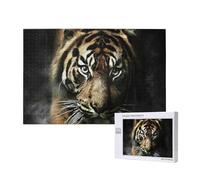 Tiger Pattern,1000 Pieces Wooden Jigsaw Family Game Jigsaw Puzzles for Adults Teens Home Decor
