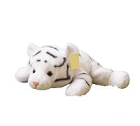 Tiger Plush, Soft Laying Down Tiger Stuffed Animal Cuddly Plushie Gift Christmas Birthday Home Decor Kids Boys Girls Adults(White,45cm/17.7in)