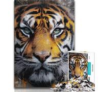 Tiger Portrait 1000 Piece Jigsaw Puzzles for Adults & Teens,Help The Brain Exercise Addictive Toys to Cultivate Patience Suitable for Couples (38x26cm)