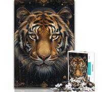 Tiger Portrait 1000 Piece Jigsaw Puzzles for Teenagers Gifts,Educational Game Challenge Toy Wall Decoration Unique Birthday And Xmas Gifts (50x75cm)