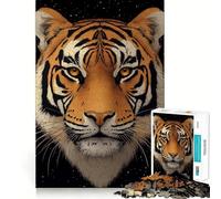 Tiger Portrait Animal Jigsaw Puzzles for Adults 1000 Piece Smart Reason Toy Family Bond Smooth Edge Art Display 50x75cm