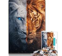 Tiger Portrait Jigsaw Puzzles for Teenagers 1000 Jigsaws,Educational Games Wall Decoration Unique Birthday And Xmas Gifts (50x75cm)