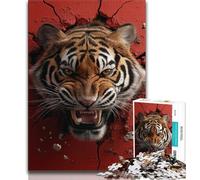 Tiger Portrait JigsawPuzzle 1000 Pieces for Adults,Challenging Game And Family Play for Is Ideal As A Gift for The Whole Family (38x26cm)