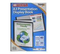 Tiger A3 Presentation Display Book 10 Pocket Black