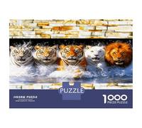 Tiger Pride Den Wall 1000pc Puzzle for Adults Majestic Wild Dynasty Premium Jigsaw Puzzle Recycled Cardboard Adult Educational Challenge Fun Present Home Activity Great Gift for Kids Beginners 70x50cm