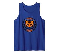 Tiger Pride: Fierce Feline Mascot for Sports Fans Tank Top, Men, Royal Blue, M