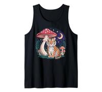 Tiger Print Cottagcore Mushroom Aesthetic Tiger Costume Tank Top