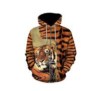 Tiger Print Hoodie for Men Women 3D Harajuku Fashion Sport Hooded Spring Autumn Sweatshirt Casual Jacket Pullover