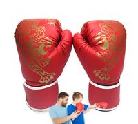 Tiger Printed Boxing Gloves - PU Leather Adult & Youth Boxing Gloves for Music Boxings Machine | Breathable Sparring Training Mitts & Heavy Punching Bag Glove for Muay Thai Kickboxing