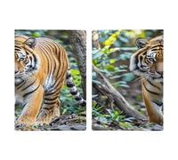 Tiger PU Leather Passport Holder, Multiple Pockets Passport Cover, Travel Document Organizer for Men Women