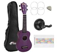 Tiger Purple Soprano Ukulele for Beginners with Ukulele Wall Mount