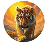 Tiger Puzzle 1000Pc Jigsaw Animals Das Tier Wild Animals Beast Rotundity Jigsaws Adults Kids Puzzles Reliever Family Game Stress Difficult Suitable for Home Adult Decor Impossible (67.5x67.5cm)