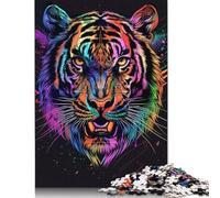 Tiger Puzzle for Adults And Teenagers 1000 Pieces Wooden Puzzles for Teenagers Gifts Brain Teaser Game 1000pcs (75x50cm)
