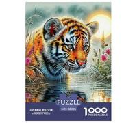 Tiger Puzzles 1000 Piece for Adults And Kids King of Beasts Challenge High Difficulty Family Puzzle Game Birthday Gifts Beautiful Decoration 38x26cm/1000pcs