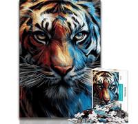 Tiger Puzzles for Teenagers 1000 Pieces,Help The Brain Exercise Addictive Toys to Cultivate Patience Unique Challenge Game (75x50cm)