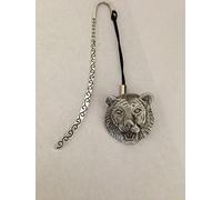 Tiger R72 Pattern bookmark with cord 3D English pewter charm Handmade In Sheffield