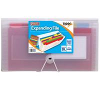 Tiger 301798 7-Pocket DL Expanding File - Clear