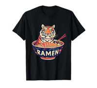 Tiger Ramen Bowl Artwork Tiger Noodle Art Japanese Noodles T-Shirt