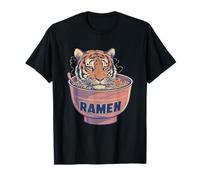 Tiger Ramen Bowl Artwork Tiger Noodle Art Japanese Noodles T-Shirt