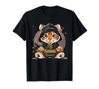 Tiger Ramen Ninja Japanese Noodles Artwork Anime Kawaii T-Shirt