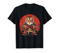 Tiger Ramen Samurai Warrior Tiger Noodle Art Ramen Lover T-Shirt